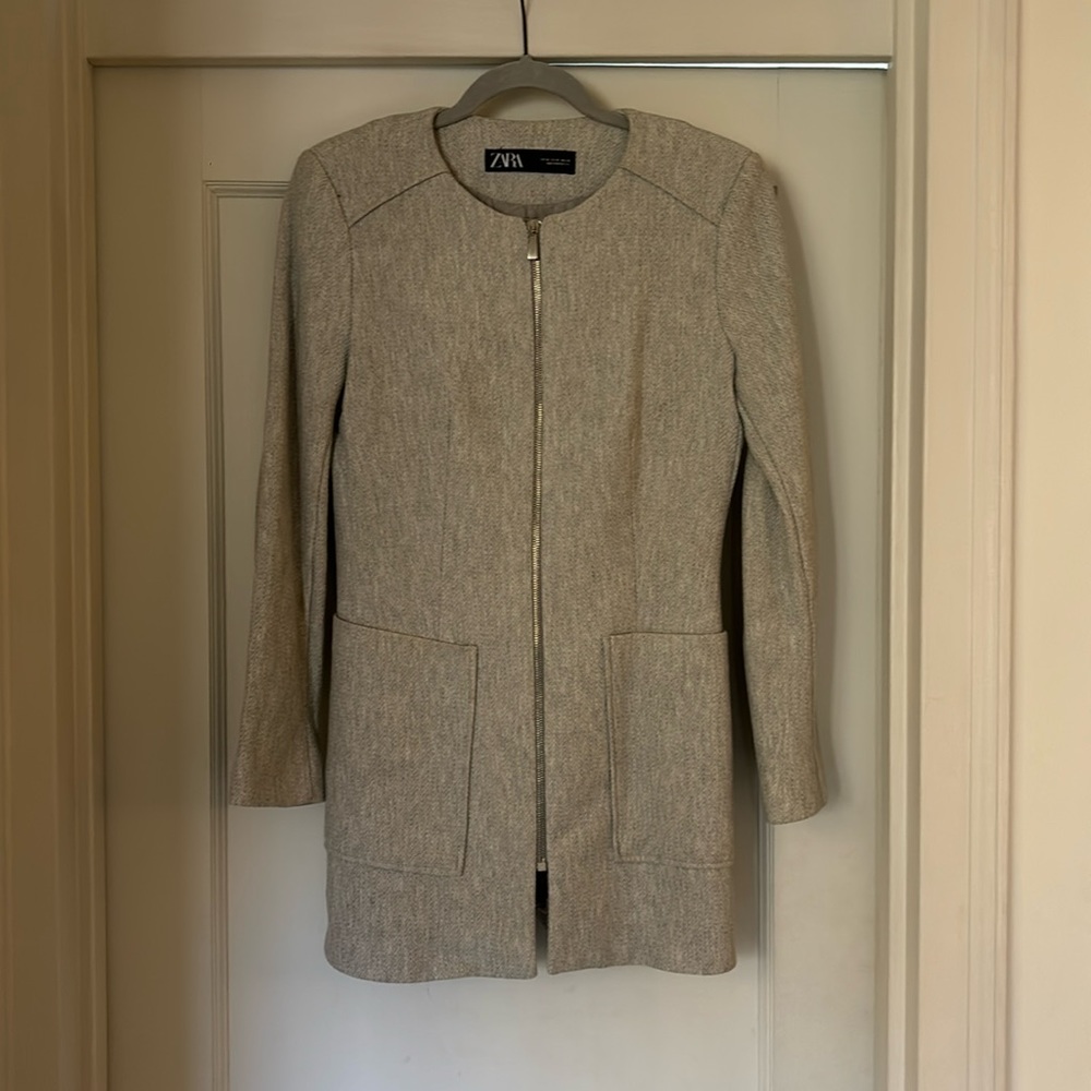 Zara long blazer coat